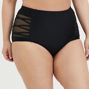 NWT - Torrid Black Bikini Bottoms - High Waisted